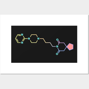 Buspar Chemical Structure Posters and Art